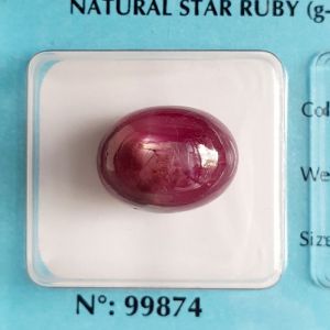 Mặt Đá Quý Ruby Đỏ Tự Nhiên - Đã Kiểm Định - RB99874